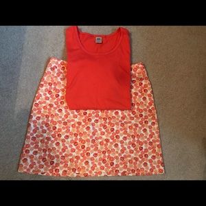 Cute floral skirt and top